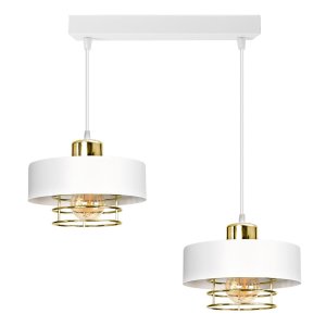 Lampa sufitowa 2 Maya 2257-BZ biała ze złotem, srebrem, lub miedzią