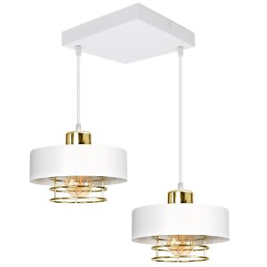 Lampa sufitowa 2 Maya 2258-BZ biała ze złotem, srebrem, lub miedzią