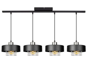 Lampa sufitowa 4 Maya 2255-CS czarna ze srebrem