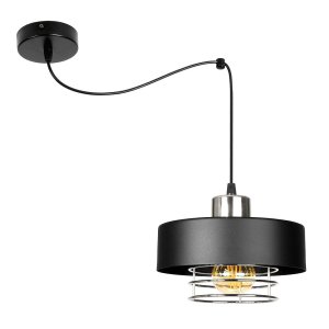 Lampa sufitowa pająk Maya 1 czarna ze srebrem 2251CS