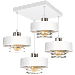 Lampa sufitowa 4 Maya 2254-BS biała ze srebrem, złotem, lub miedzią