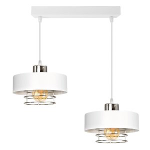 Lampa sufitowa 2 Maya 2257-BS biała ze srebrem