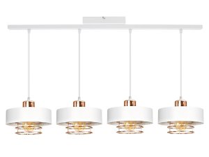 Lampa sufitowa 4 Maya 2255-BM biała z miedzią