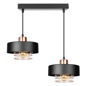 Lampa sufitowa 2 Maya 2257-CM czarna z miedzią