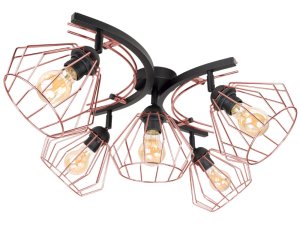 Lampa sufitowa druciana 5 Nela MIEDŹ 2405-CM LOFT LED regulacja  