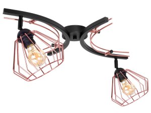 Lampa sufitowa druciana 2 Nela Miedź 2402-CM LOFT LED regulacja    