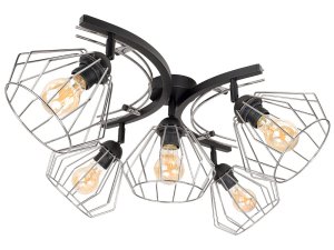 Lampa sufitowa druciana 5 Nela Silver  2405-CS LOFT LED regulacja   