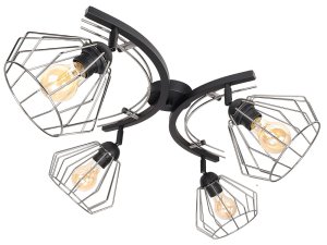 Lampa sufitowa druciana 4 Nela SILVER 2404-CS LOFT LED regulacja   