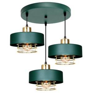Lampa sufitowa 3 Maya 2256-GG zielona ze złotem, srebrem lub miedzią
