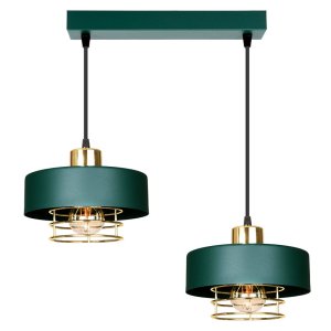 Lampa sufitowa 2 Maya 2257-GG zielona ze złotem, srebrem lub miedzią