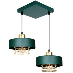 Lampa sufitowa 2 Maya 2258-GG zielony ze złotem, srebrem lub miedzią