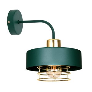 Lampa ścienna 1 klosz Maya 2259-GG zielona ze złotem, srebrem lub miedzią