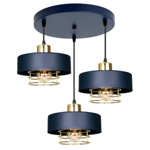 Lampa sufitowa 3 Maya 2256-GZ granatowa ze złotem, srebrem lub miedzią
