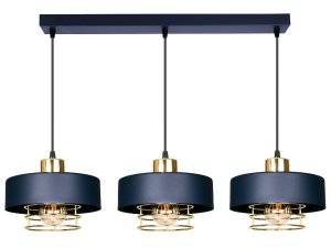 Lampa sufitowa loftowa 3 Maya 2253/2-GZ granatowa ze złotem, srebrem lub miedzią