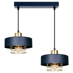 Lampa sufitowa 2 Maya 2257-GZ granatowa ze złotem, srebrem lub miedzią