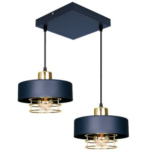 Lampa sufitowa 2 Maya 2258-GZ granatowa ze złotem, srebrem lub miedzią
