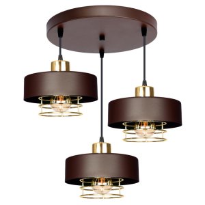 Lampa sufitowa 3 Maya 2256-BRZ brązowa ze złotem lub srebrem