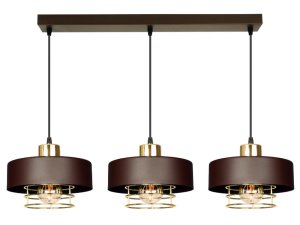 Lampa sufitowa loftowa 3 Maya 2253/2-BRZ brązowa ze złotem lub srebrem