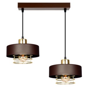Lampa sufitowa 2 Maya 2257-BRZ brązowa ze złotem