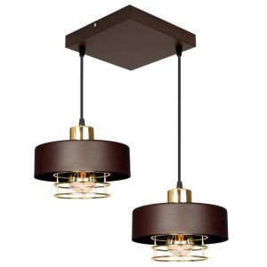 Lampa sufitowa 2 Maya 2258-BRZ brązowa ze złotem
