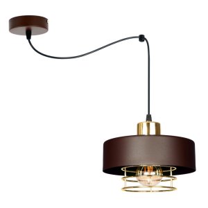 Lampa sufitowa pająk Maya 1 brązowy ze złotem 2251-BRZ