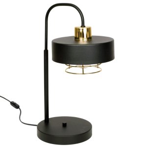 Lampa biurkowa, nocna Maya czarna ze złotem 2260-Z