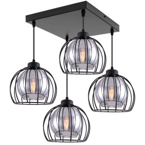 Lampa sufitowa Paloma 4454-CS czarna ze srebrnym szkłem