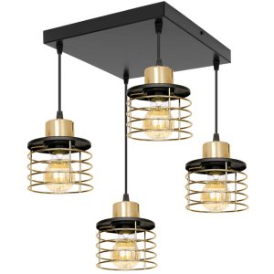 Lampa sufitowa 4 Kaya 2284-Z czarna ze złotem