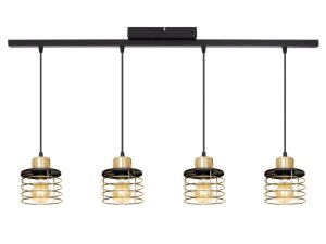 Lampa sufitowa 4 Kaya 2285-Z czarna ze złotem