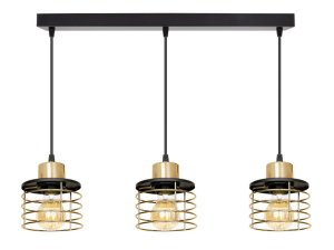Lampa sufitowa 3 Kaya 2283/2-Z czarna ze złotem