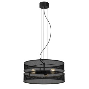 Lampa sufitowa na lince Glum czarna 3xE27, 3153
