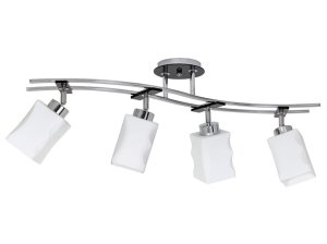 Lampa sufitowa, plafon czarna ze srebrem Derby 4xE27, 0791