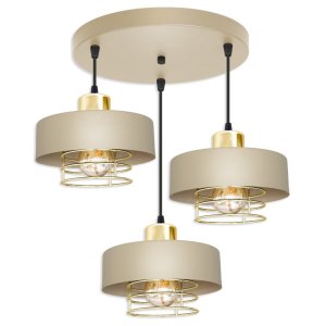 Lampa sufitowa 3 Maya 2256-SB cappuccino ze złotem, srebrem lub miedzią