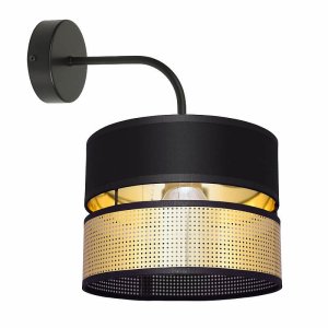 Lampa ścienna Electra 7159-Z abażur czarny ze złotem