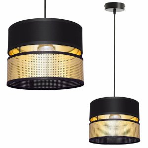 Lampa sufitowa Electra 7151/2-Z abażur czarny ze złotem