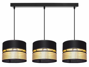 Lampa sufitowa Electra 7153/2-Z abażury czarne ze złotem