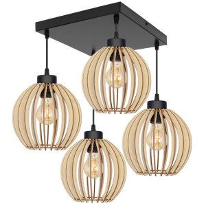 Lampa sufitowa Natural 8024 abażury z drewna