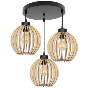 Lampa sufitowa Natural 8026 abażury z drewna