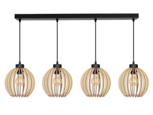 Lampa sufitowa Natural 8025 abażury z drewna