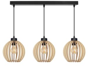 Lampa sufitowa Natural 8023/2 abażury z drewna