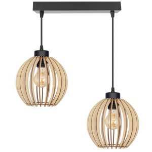Lampa sufitowa Natural 8027 abażury z drewna