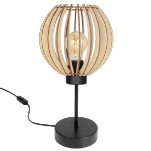 Lampa nocna Natural 8030 abażur drewniany
