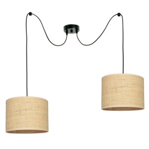 Żyrandol Pająk BALI 2 – lampa sufitowa z rattanowymi abażurami 7422