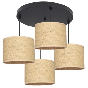 Żyrandol BALI 4 – lampa sufitowa z rattanowymi abażurami 7424