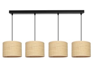 Żyrandol BALI 4 listwa – lampa sufitowa z rattanowymi abażurami 7425