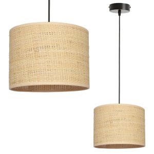 Żyrandol BALI 1 – lampa sufitowa z rattanowym abażurem 7421/2