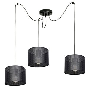 Żyrandol Pająk MISTRA 3 – lampa sufitowa z loftowymi abażurami 7273