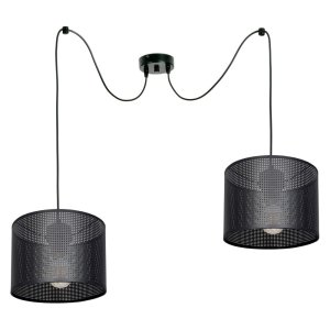 Żyrandol Pająk MISTRA 2 – lampa sufitowa z loftowymi abażurami 7272