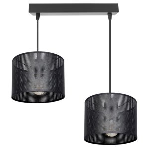 Żyrandol MISTRA 2 listwa – lampa sufitowa z loftowymi abażurami 7277