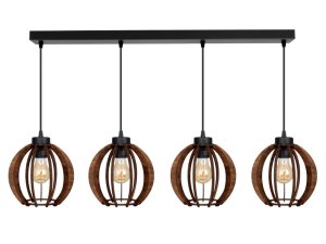 Lampa sufitowa żyrandol Rustica 8025-B abażury z drewna różne kolory